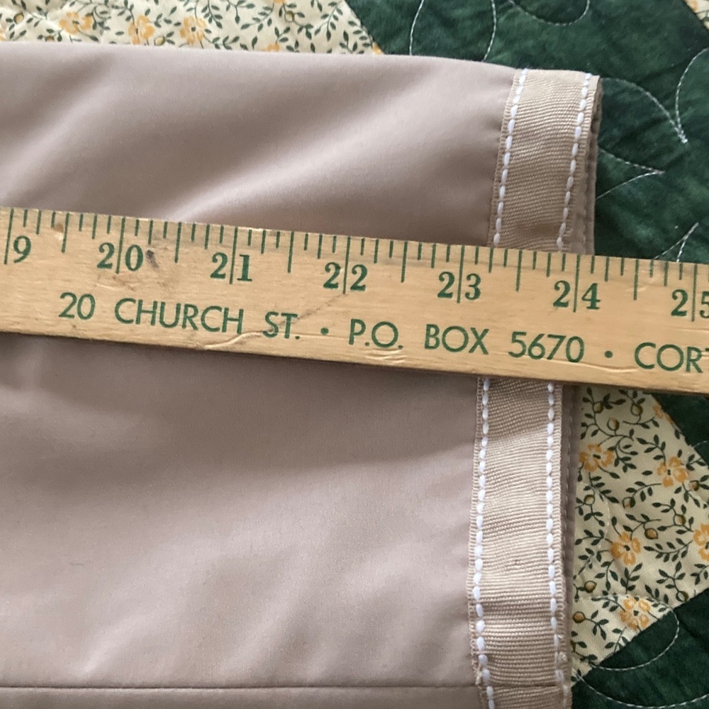 Dennis by Dennis Basso hooded womens large rain coat tan lined - Picture 7 of 12